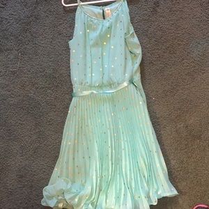 Mint polka dot dress